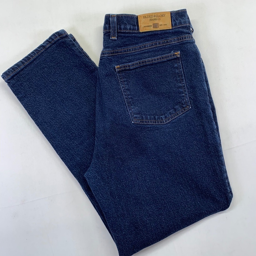 Faded Glory Jeans Womens Size‎ 18/33x28.5 Petite Indigo Blue Stretch Denim Pants